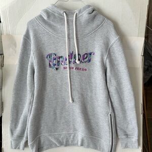 MV Sport Cowl-neck Med  Women's Gray Hoodie Sweater